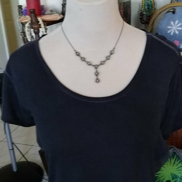 Nwt Crosby blue top with sequins down each side - Picture 7 of 9